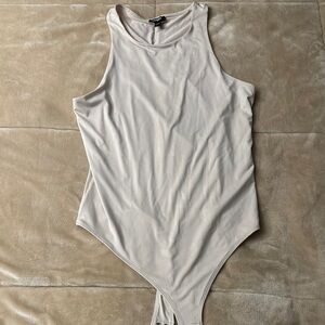 Women’s Express Elegant Tan Bodysuit - Large